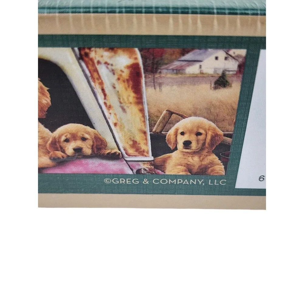 COBBLE HILL FARM 1000 Pieces Jigsaw Puzzle Dogs Truck Goldens New Sealed